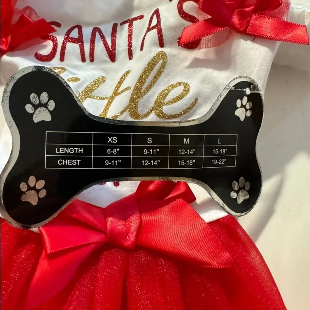 NWT “PAWPATU” ”Santa's Little Helper” Red Dress Sz M